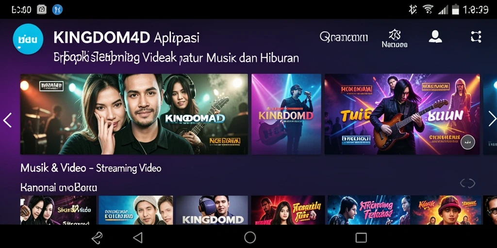 Tampilan antarmuka intuitif KINGDOM4D untuk Streaming Video.