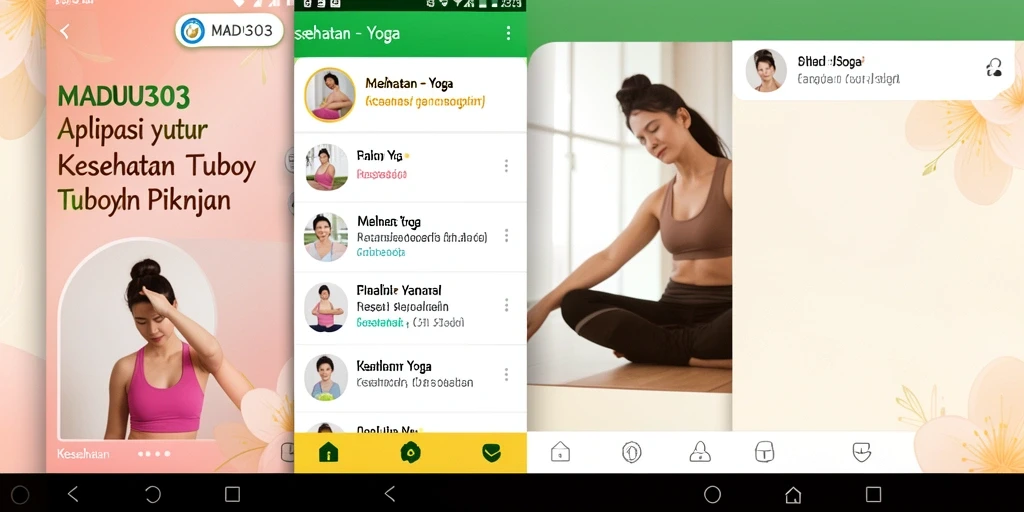 Tampilan antarmuka pengguna aplikasi Yoga MADU303 yang intuitif.