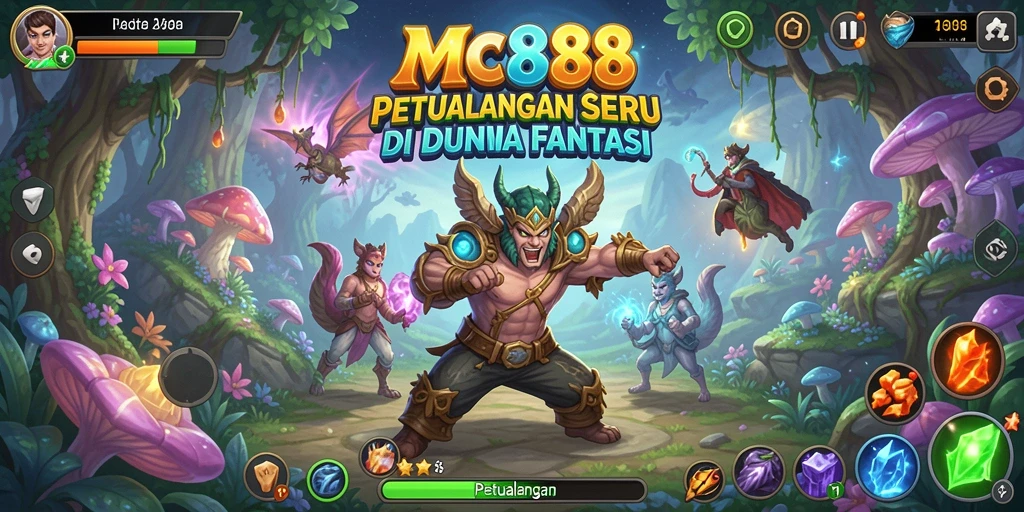 Tampilan antarmuka menarik dari game Petualangan MC888.