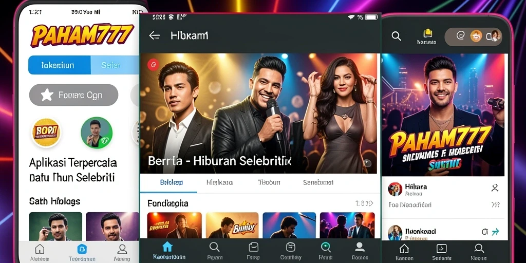 Antarmuka PAHAM777 menampilkan berita hiburan selebriti terkini.