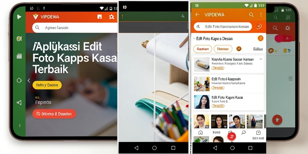 Antarmuka aplikasi VIPDEWA untuk Edit Foto Kertas Kaca yang mudah digunakan.