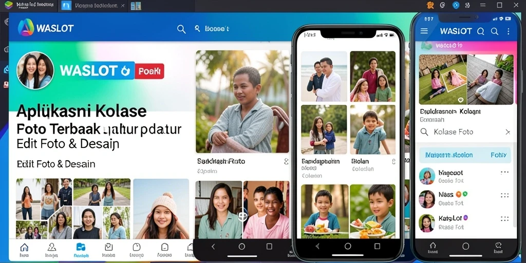 Antarmuka sederhana dari aplikasi Kolase Foto WASLOT.